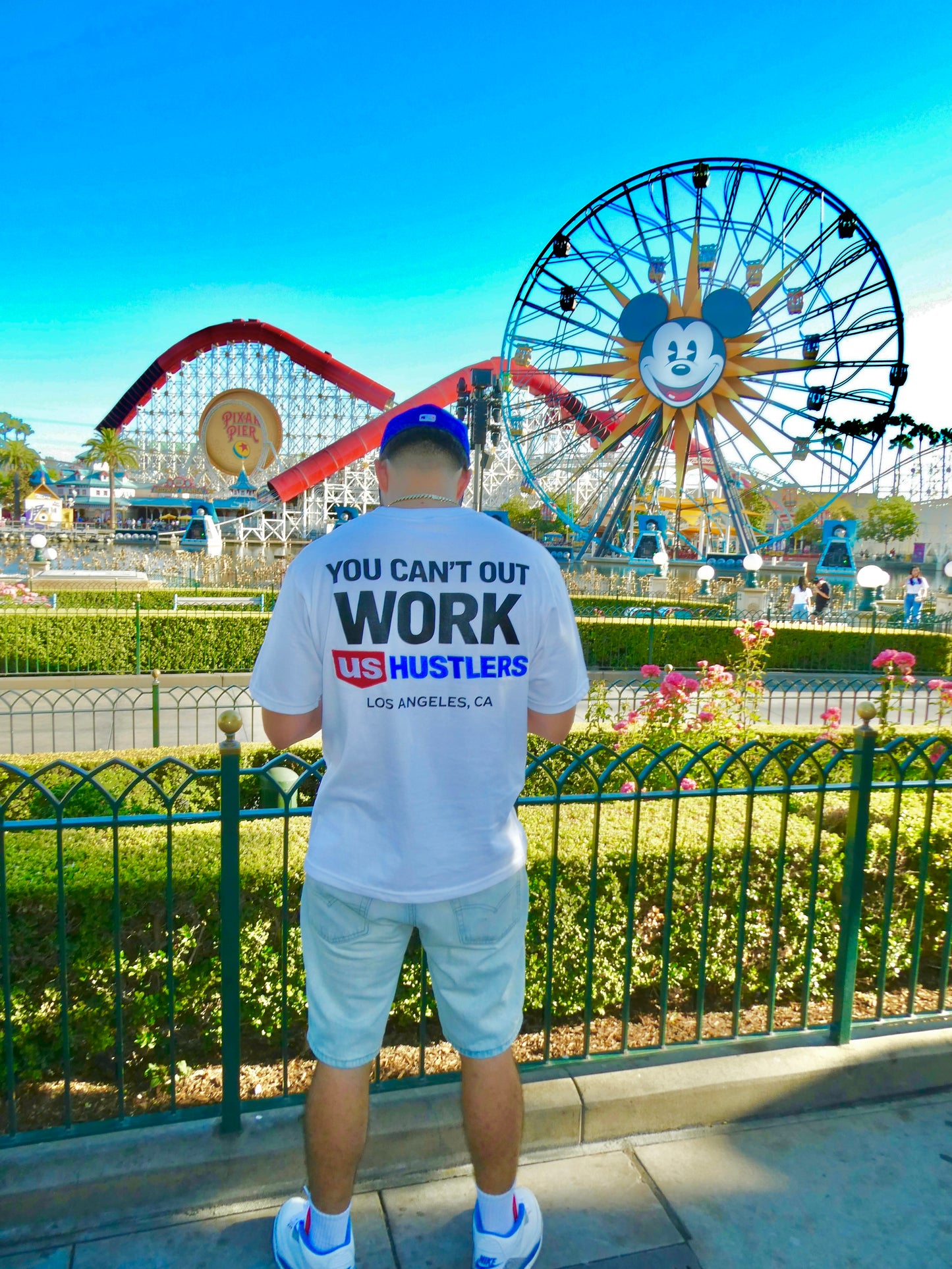 YOU CAN'T OUT WORK US HUSTLERS T - SHIRT